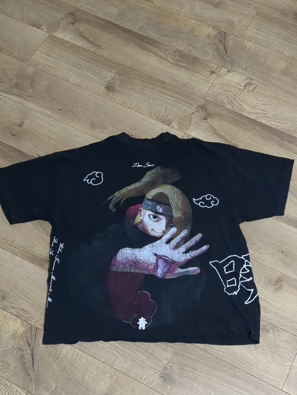 Darc Sport x Naruto Shippuden “Deidara Akatsuki” Side By Side Tee Oversized Sz L